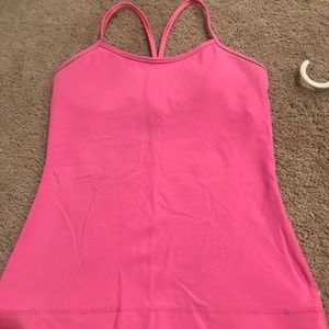 Lululemon Power Y tank in bright pink